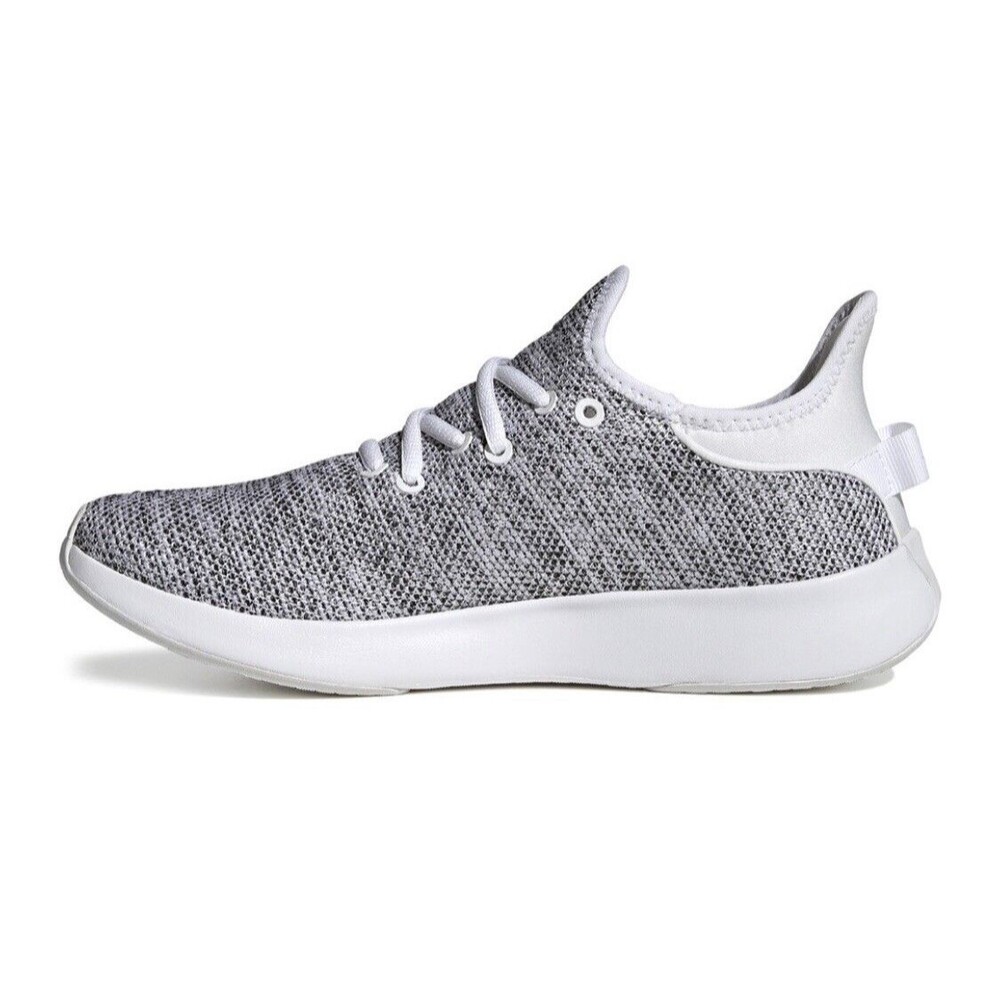 New adidas Women Ladies Sz 6 Cloud foam Pure Running Shoe, White/White/Black - Picture 2 of 8